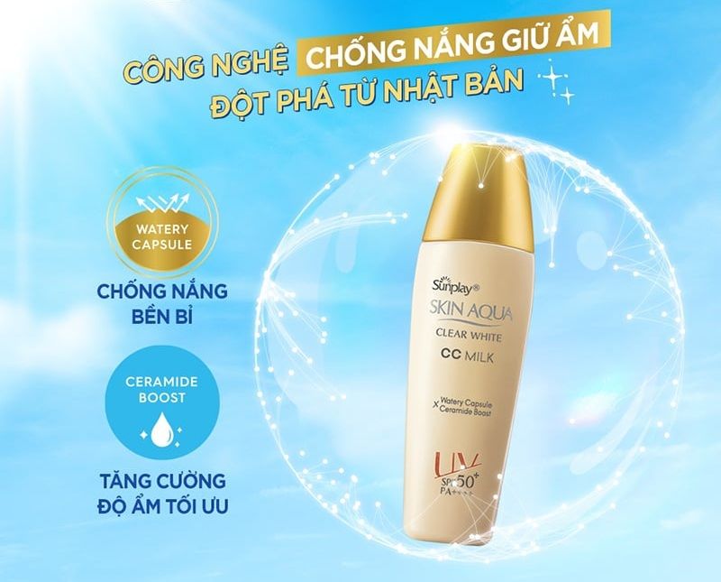 Dòng Skin Aqua Clear White SPF50+ là kem chống nắng hóa học thiên dưỡng, được thiết kế dành riêng cho da dầu, hỗn hợp