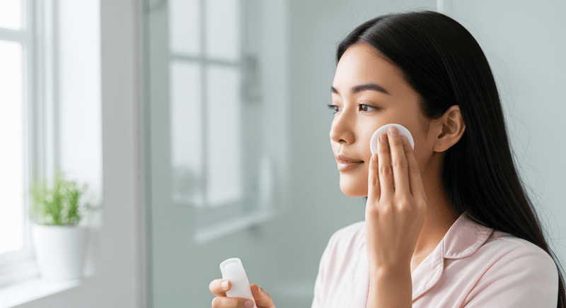 Hãy chọn toner dạng lỏng như nước, thấm nhanh và không để lại màng ẩm trên da
