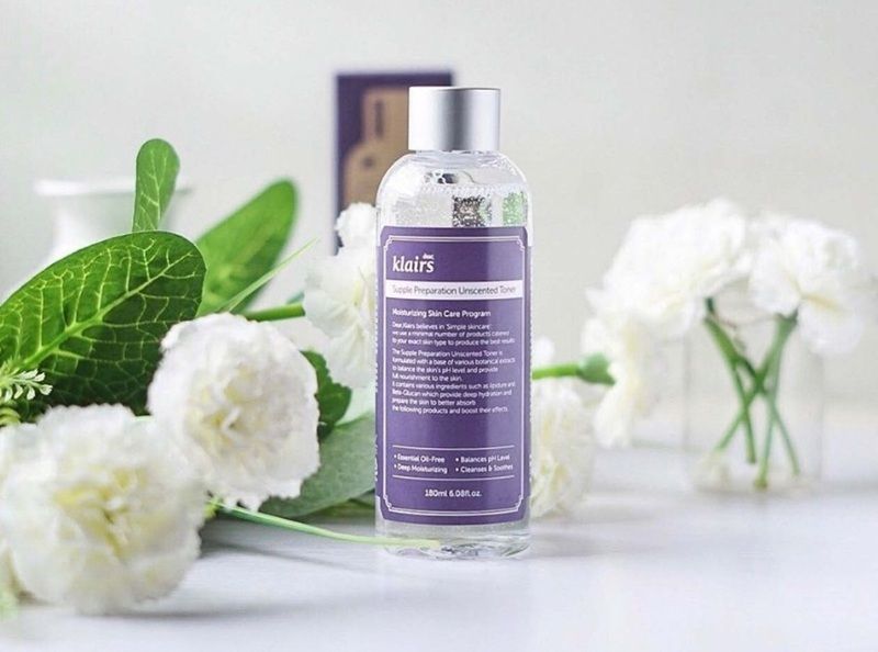 Klairs Supple Preparation Unscented Toner loại bỏ hoàn toàn các loại tinh dầu thơm có thể gây kích ứng