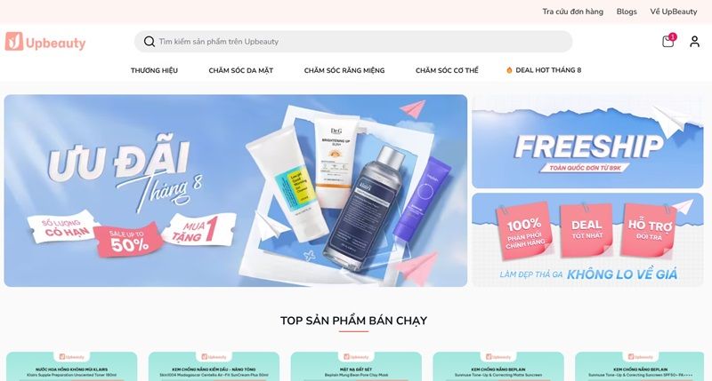Với giao diện trẻ trung và cách tiếp cận lấy người dùng làm trung tâm, UpBeauty mang đến một trải nghiệm mua sắm mỹ phẩm hoàn toàn khác biệt